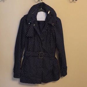Navy blue polka dot jacket